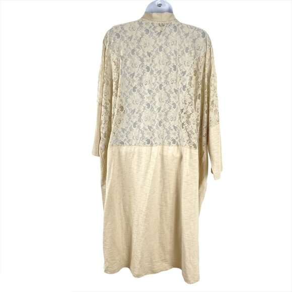 Logo By Lori Goldstein Cardigan Cotton Slub Knit L - Picture 4 of 6